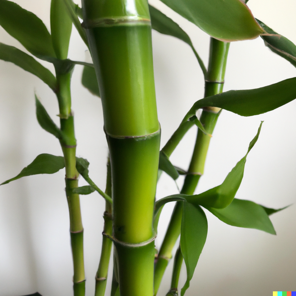 lucky bamboo stalk turning light green