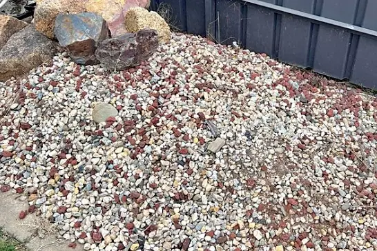 how to remove river rock from yard